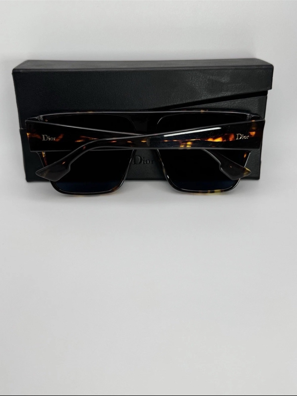 Dior Tortoiseshell Frame Sunglasses with Blue Lenses - Picture 3 of 8